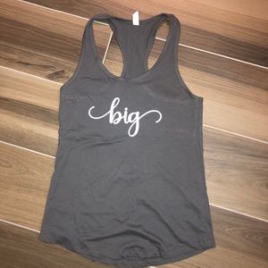 Gray racer back tank top